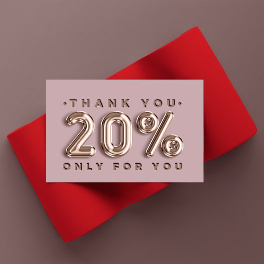 Hartelijk dank, Logo QRCODE 20%OFF Korting Code Go Visitekaartje