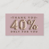 Hartelijk dank, Logo QRCODE 40%OFF Korting Code Go Visitekaartje (Voorkant)