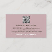 Hartelijk dank Logo QRCODE 50%OFF Korting Code Gol Visitekaartje (Achterkant)