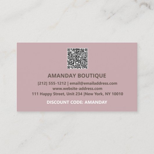 Hartelijk dank Logo QRCODE 50%OFF Korting Code Gol Visitekaartje (Achterkant)