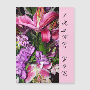 Hartelijk dank, Magnetisch Wenskaart bloemen