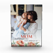 Hartelijk dank, mam Floral Pastel Pink Peonies Aan Fotoblokken (Voorkant)