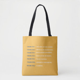 Hartelijk dank, medewerkers COVID19 Tote Bag