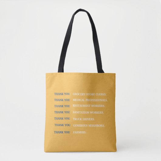 Hartelijk dank, medewerkers COVID19 Tote Bag (Voorkant)