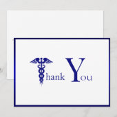 Hartelijk dank, medisch arts, verpleegkundigen, ve bedankkaart (Voorkant / Achterkant)