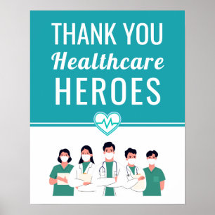 Hartelijk dank, medisch Poster, gezondheidswerkers Poster