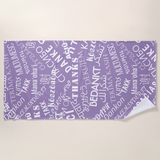 Hartelijk dank - Meertalige taal - Internationale  Strandlaken (Voorkant)