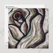 Hartelijk dank met een Roos Fine Art Painting Bedankkaart (Voorkant / Achterkant)