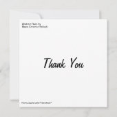 Hartelijk dank met een Roos Fine Art Painting Bedankkaart (Achterkant)