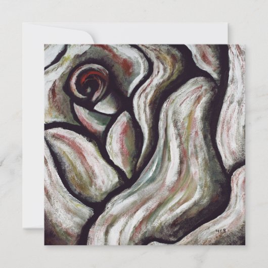 Hartelijk dank met een Roos Fine Art Painting Bedankkaart (Voorkant)