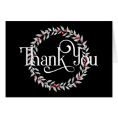 Hartelijk dank met grijze voeten met rode bessen (Voorkant Horizontaal)