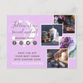 Hartelijk dank: Metafysisch Maan Minimalist 4-Foto Briefkaart (Achterkant)