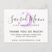 Hartelijk dank: Metafysisch Maan Minimalist 4-Foto Briefkaart (Voorkant)