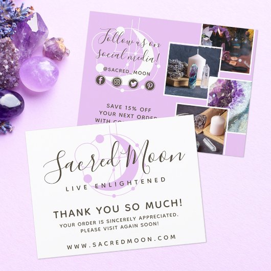 Hartelijk dank: Metafysisch Maan Minimalist 4-Foto Briefkaart