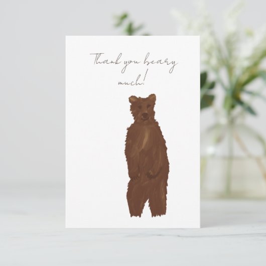Hartelijk dank, mevrouw Beary Bedankkaart (Staand voorkant)