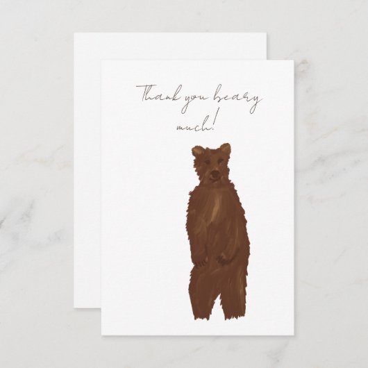 Hartelijk dank, mevrouw Beary Bedankkaart (Voorkant / Achterkant)