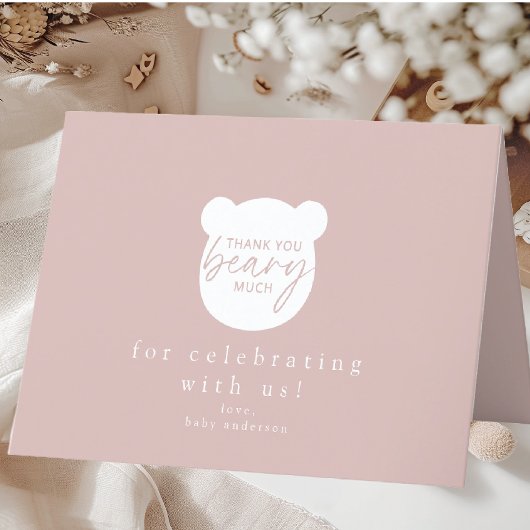 Hartelijk dank, mevrouw Beary Bedankkaart