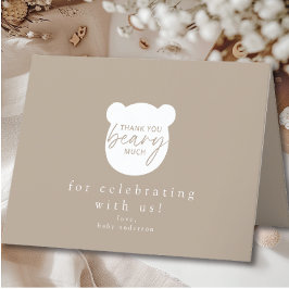 Hartelijk dank, mevrouw Beary Bedankkaart