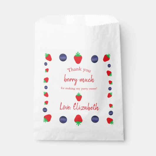 Hartelijk dank, mevrouw Berry Much Birthday Bedankzakje (Voorkant)