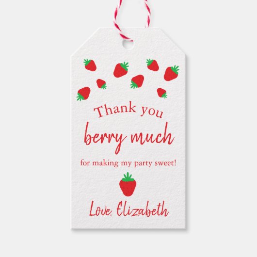 Hartelijk dank, mevrouw Berry Much Birthday Cadeaulabel (Voorkant)