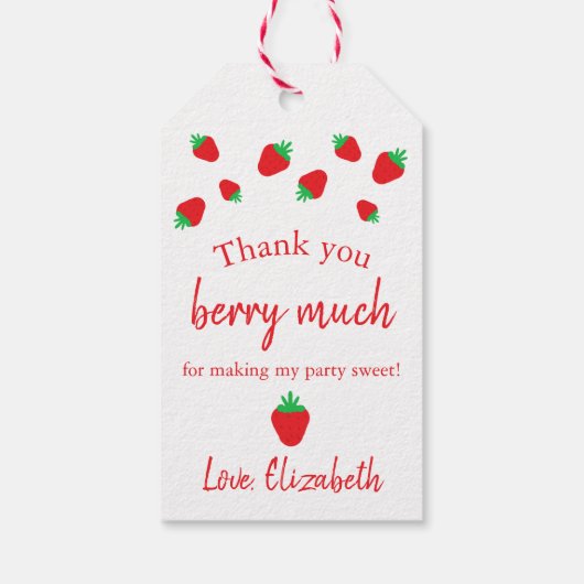 Hartelijk dank, mevrouw Berry Much Birthday Cadeaulabel (Achterkant)