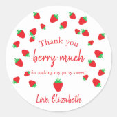 Hartelijk dank, mevrouw Berry Much Birthday Ronde Sticker (Voorkant)