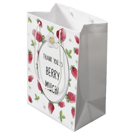 Hartelijk dank, mevrouw Berry veel aardbei Medium Cadeauzakje (Achterkant Gekanteld)