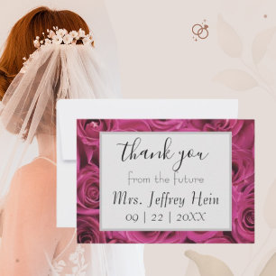 Hartelijk dank, mevrouw Bridal dank u. Bedankkaart