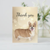 Hartelijk dank, mevrouw Corgi Dog Pet Animal Bedankkaart (Staand voorkant)