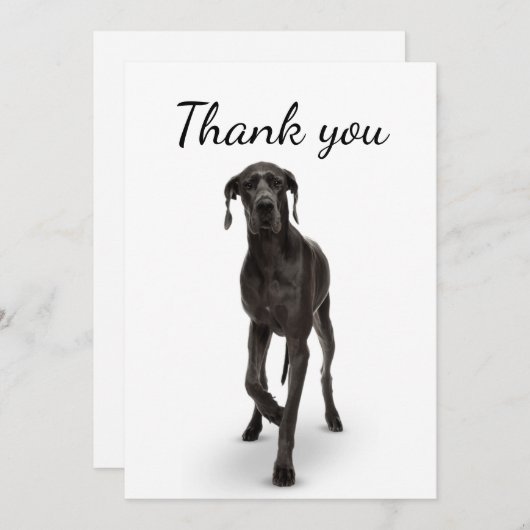 Hartelijk dank, mevrouw Dane Dog Pet Animal Bedankkaart (Voorkant / Achterkant)
