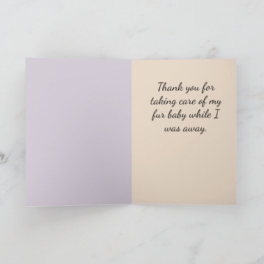 Hartelijk dank, mevrouw de verzorger van de kattez bedankkaart (Binnen)