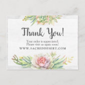 Hartelijk dank, mevrouw de Waterverf Succulent Des Briefkaart (Voorkant)