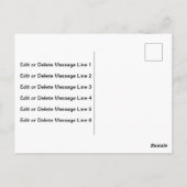 Hartelijk dank, mevrouw Elegant Black White Gold B Briefkaart (Achterkant)