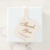 Hartelijk dank, mevrouw Elegant Ivory Copper Baby  Bedankjes Labels (In situ)