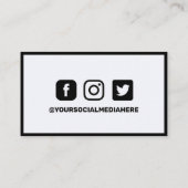 Hartelijk dank, mevrouw Elegant Rustic Instagram K Visitekaartje (Achterkant)