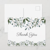 Hartelijk dank, mevrouw Eucalyptus Greenery Floral Briefkaart (Voorkant / Achterkant)