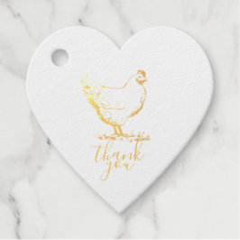 Hartelijk dank, mevrouw Farmhouse Chicken Hen Logo Bedankjes Labels