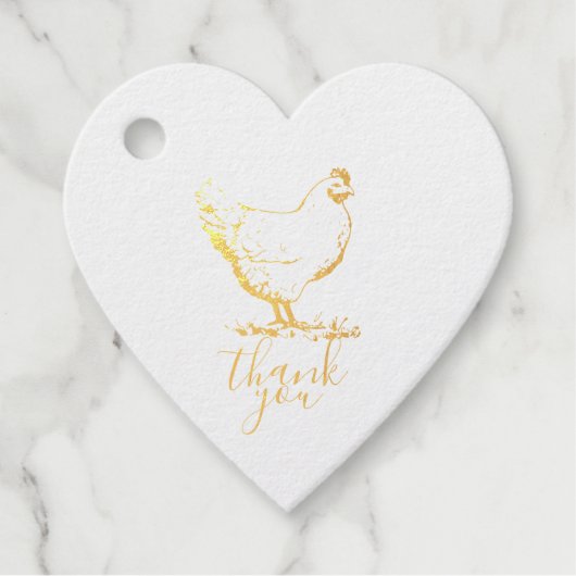 Hartelijk dank, mevrouw Farmhouse Chicken Hen Logo Bedankjes Labels (Voorkant)