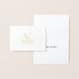 Hartelijk dank, mevrouw Farmhouse Hen Logo Luxury Folie Kaarten