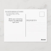 Hartelijk dank, mevrouw Faux Gold Foil, voor de zw Briefkaart (Achterkant)