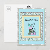 Hartelijk dank, mevrouw Floral Cute Dog Briefkaart (Voorkant / Achterkant)