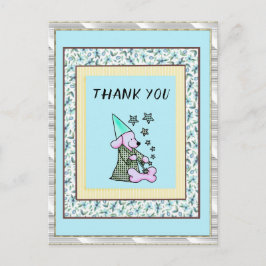Hartelijk dank, mevrouw Floral Cute Dog Briefkaart
