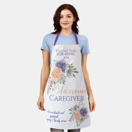 Hartelijk dank, mevrouw Floral Flower Paars Schort