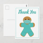 Hartelijk dank, mevrouw Gingerbrood Man Briefkaart (Voorkant / Achterkant)