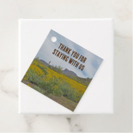 Hartelijk dank, mevrouw Guest Rustic Southwest Cab Bedankjes Labels