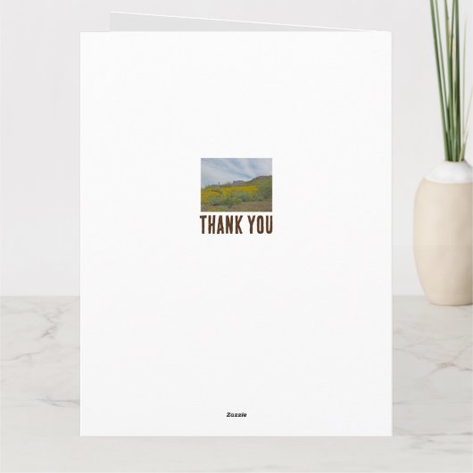 Hartelijk dank, mevrouw Guest Rustic Southwest Cab Kaart (Achterkant)