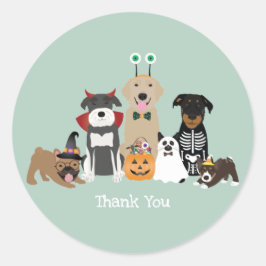 Hartelijk dank, mevrouw Halloween Spooky Pet Costu Ronde Sticker