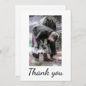 Hartelijk dank, mevrouw Horse Hoof Trimmer Barefoo Bedankkaart (Voorkant / Achterkant)