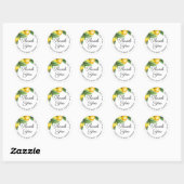 Hartelijk dank, mevrouw Lemon Citrus Summer Baby s Ronde Sticker (Vel)
