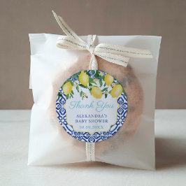 Hartelijk dank, mevrouw Lemons Blauwgroen Positano Ronde Sticker